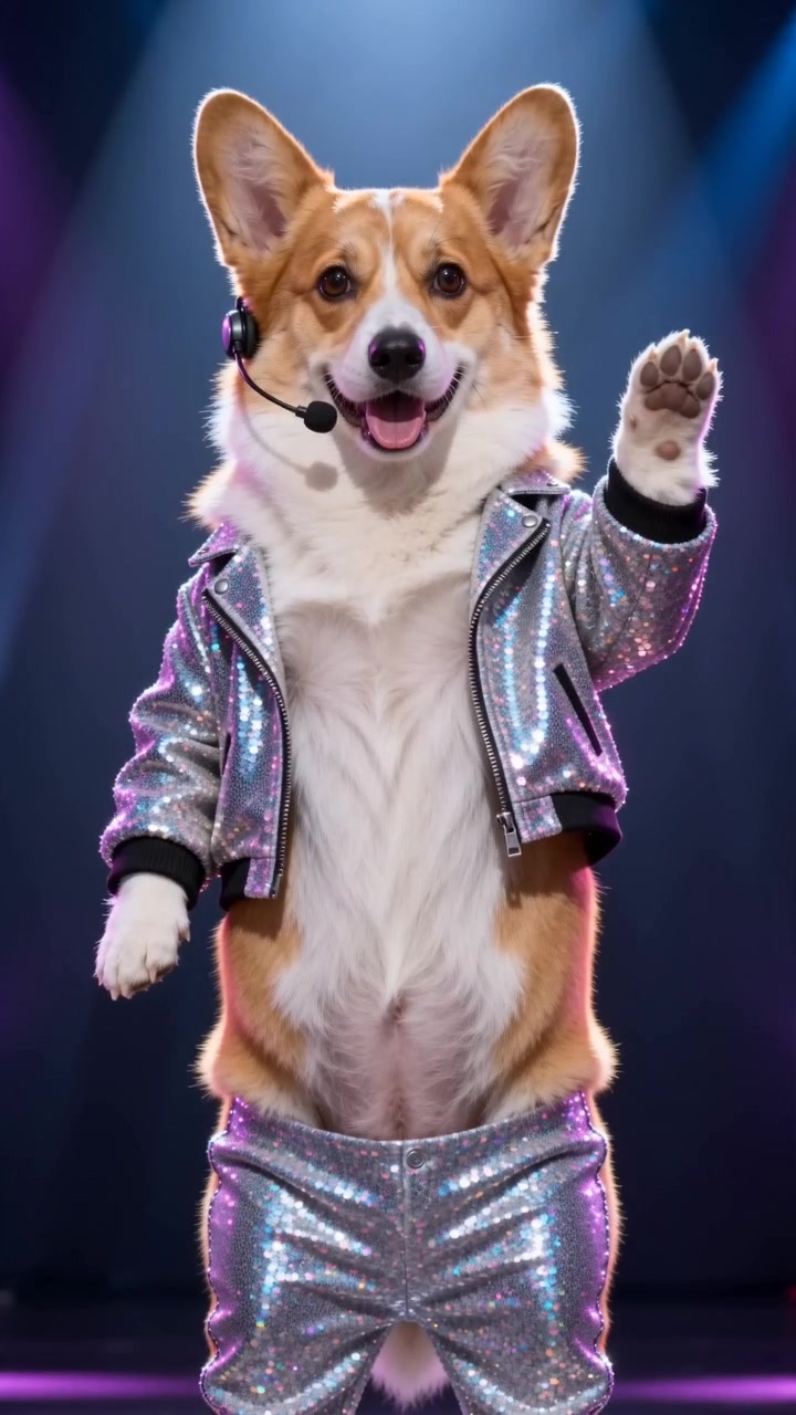AI dog K-pop idol dance video