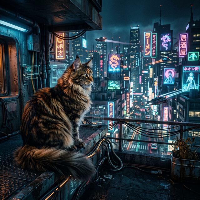 Maine Coon Cityscape